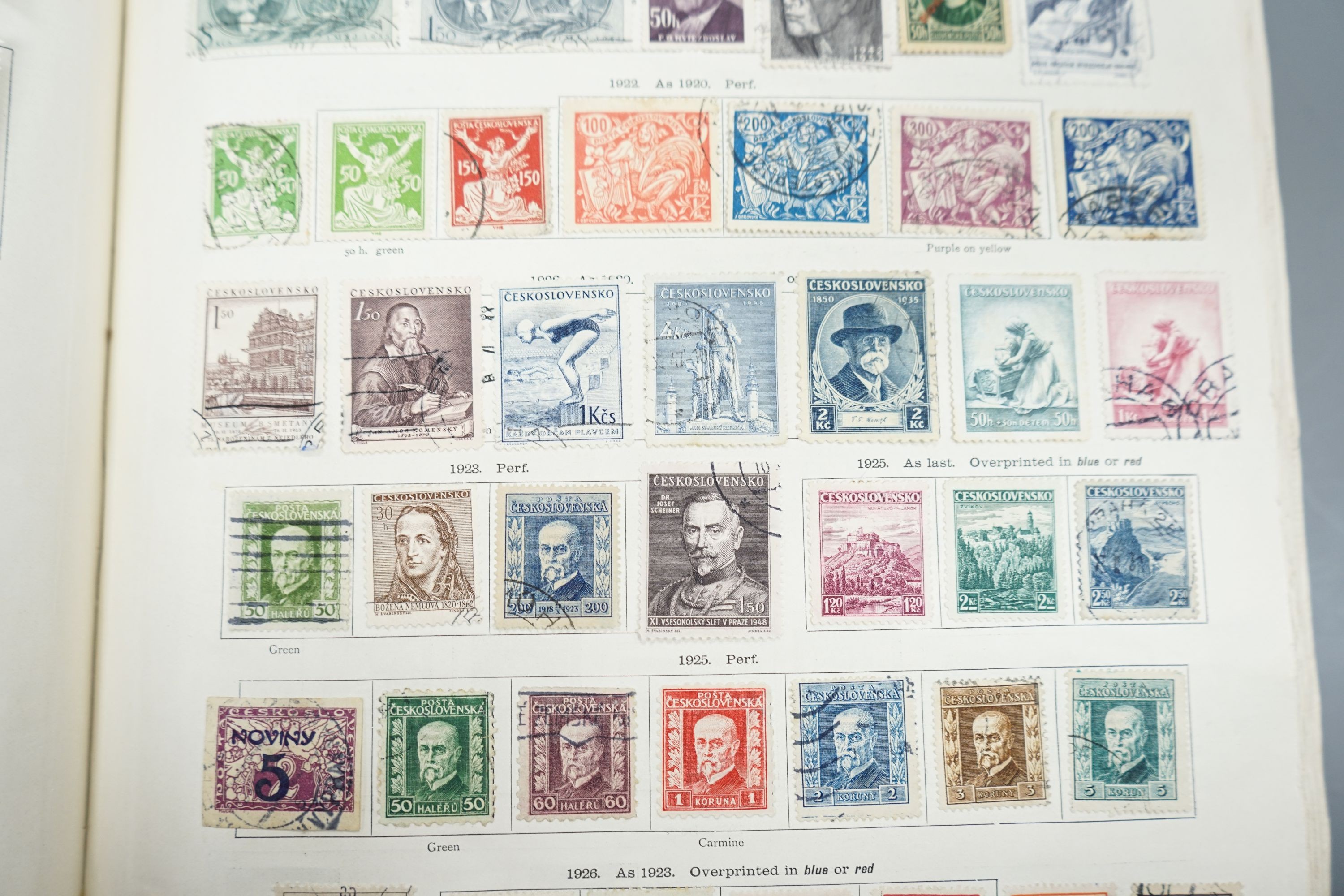 A large well-filled New Ideal Postage Stamp Album